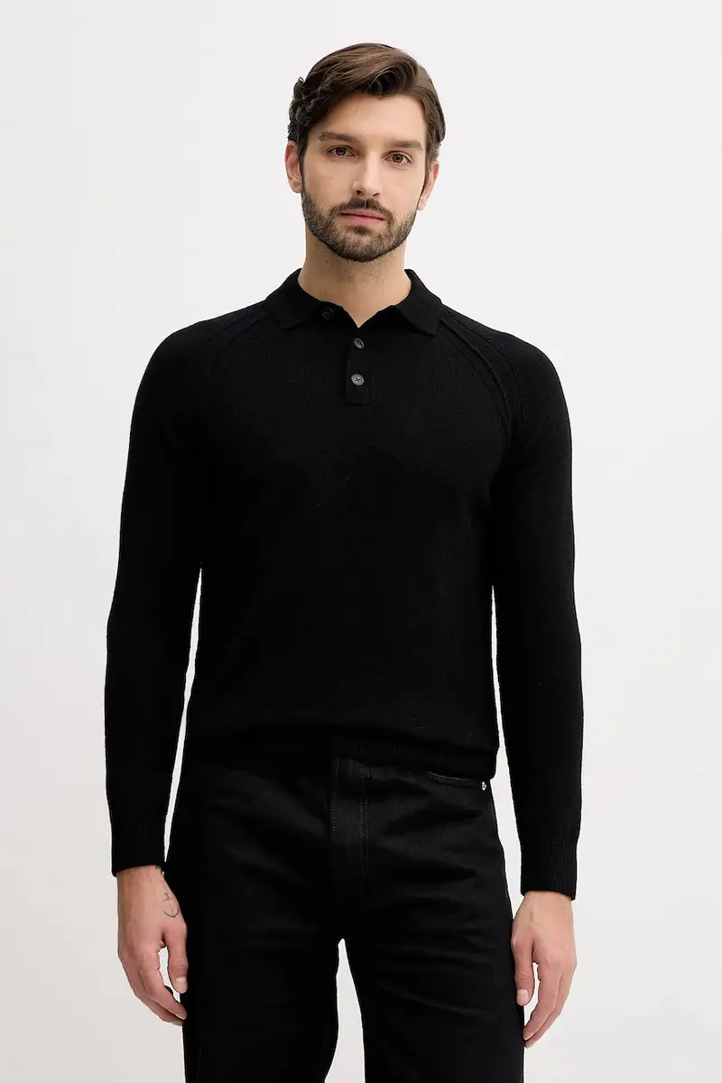 maglione in lana uomo colore nero 1006U301Q