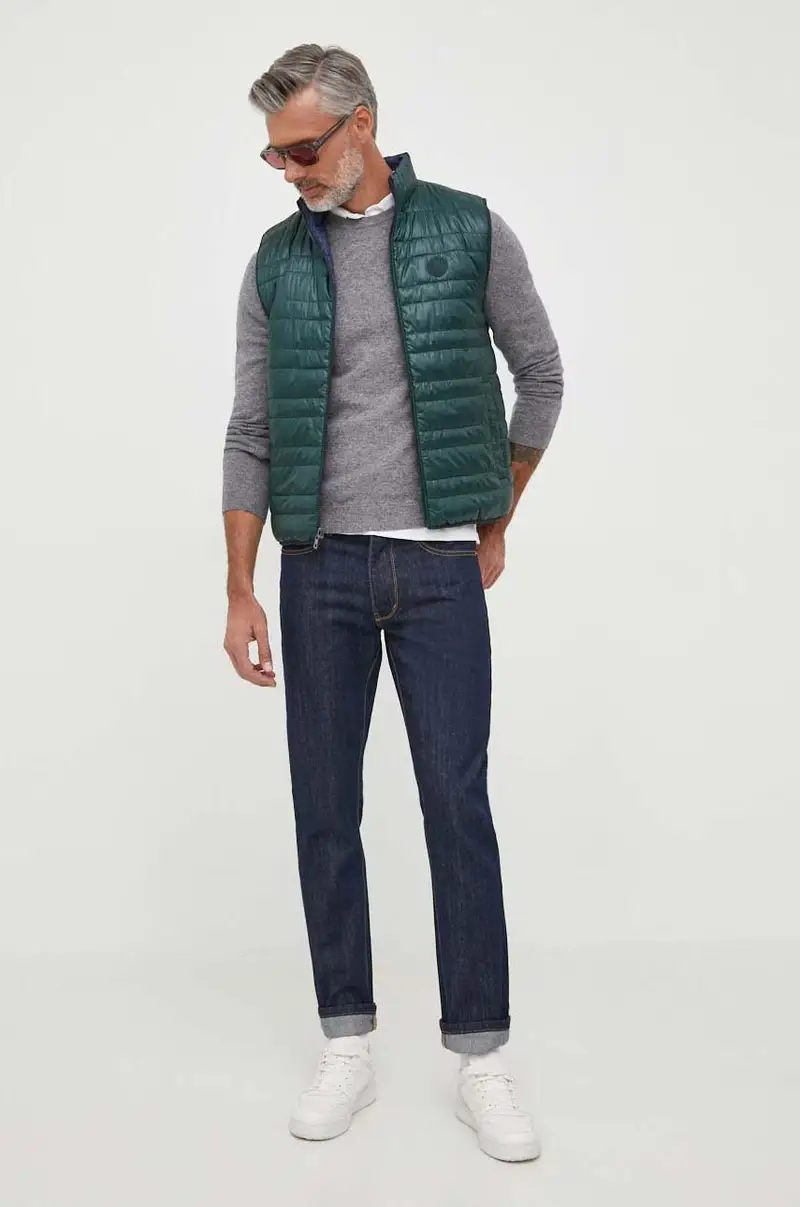 maglione in lana uomo Grigio miniatura 2