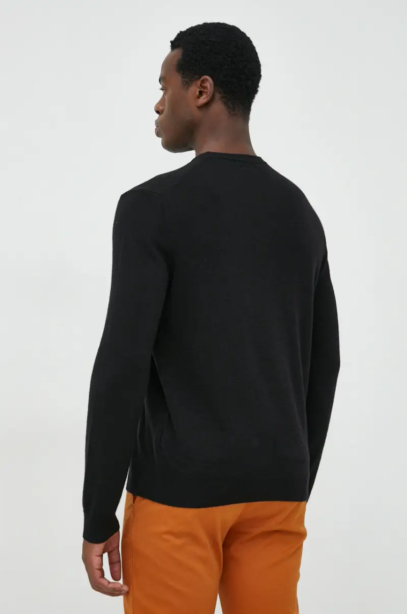 maglione in lana uomo Nero miniatura 3