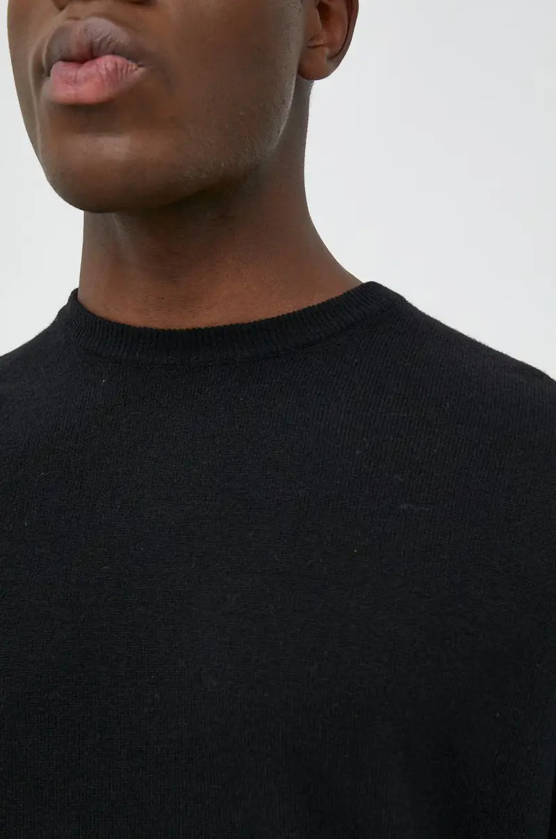 maglione in lana uomo Nero miniatura 5