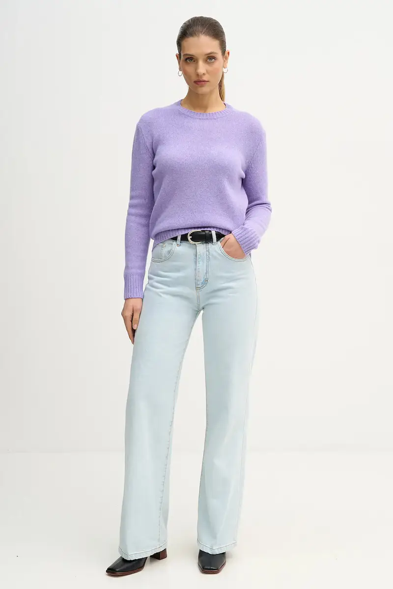 maglione in lana Violetto miniatura 2