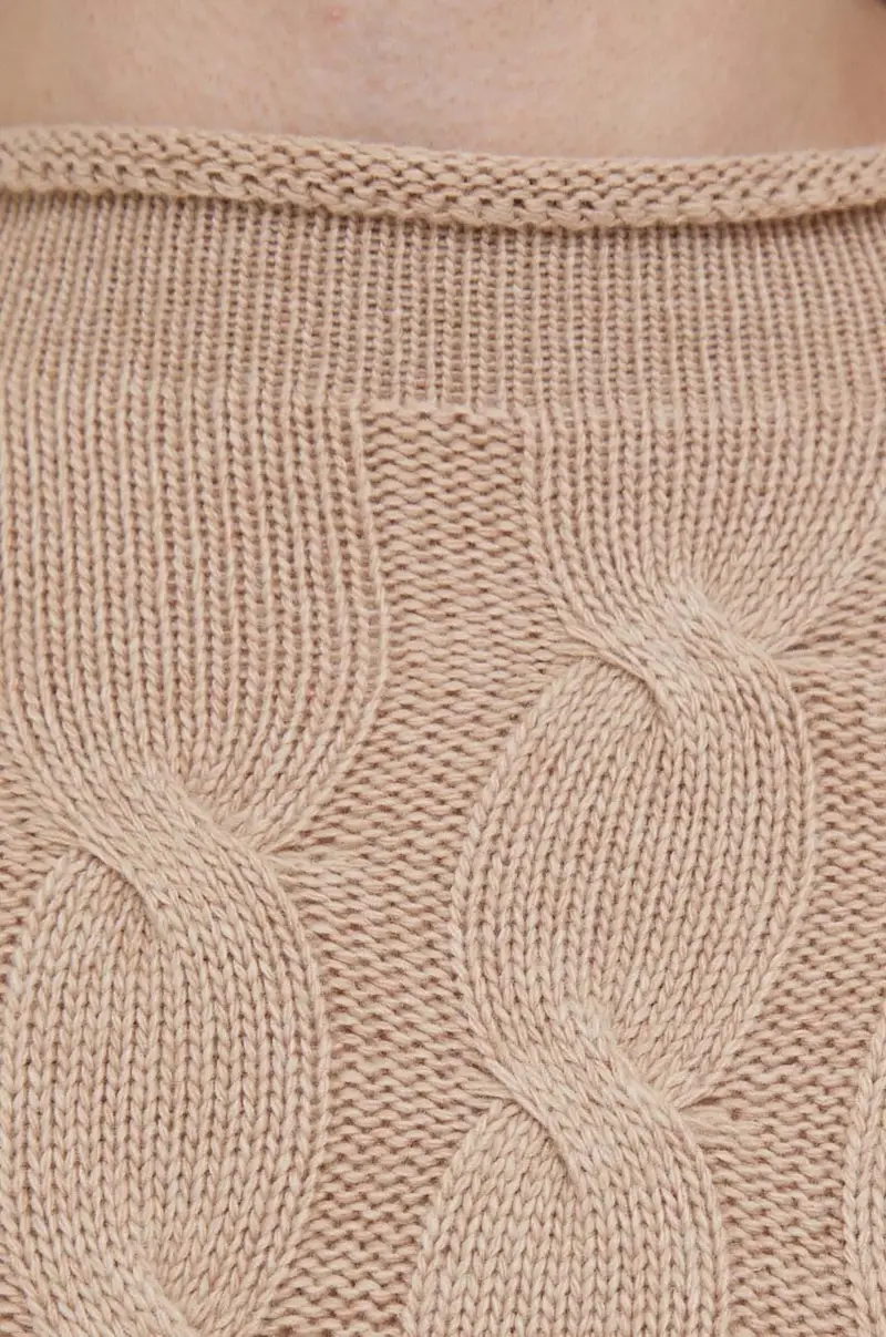 maglione in misto lana donna Beige miniatura 5