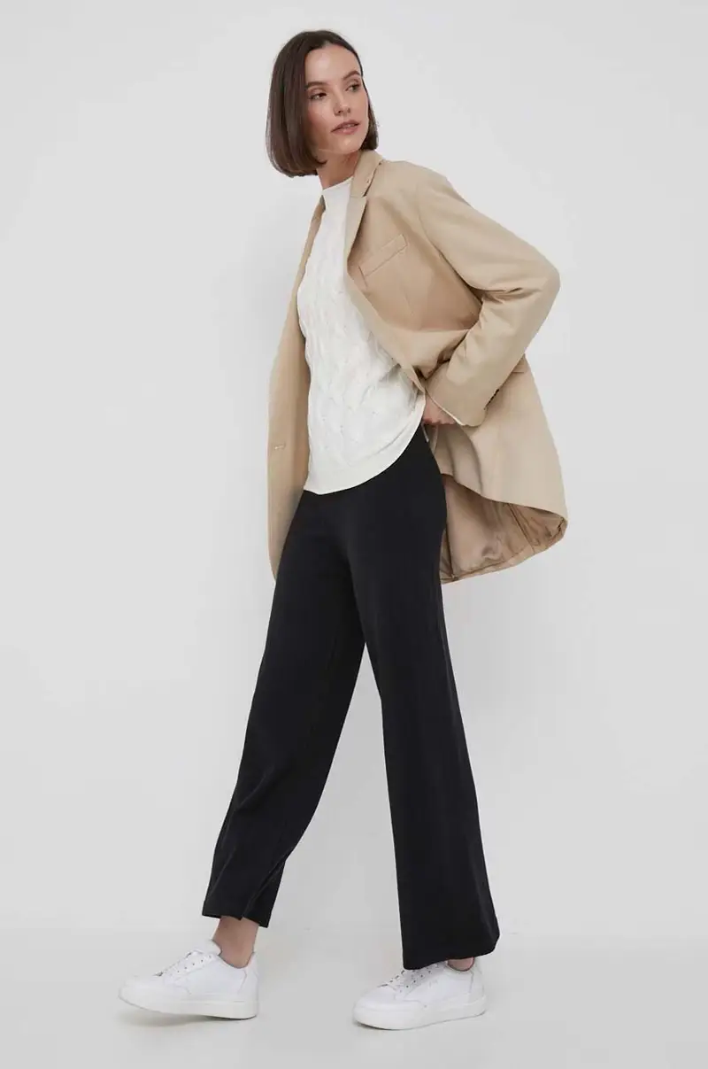 maglione in misto lana donna Beige miniatura 2