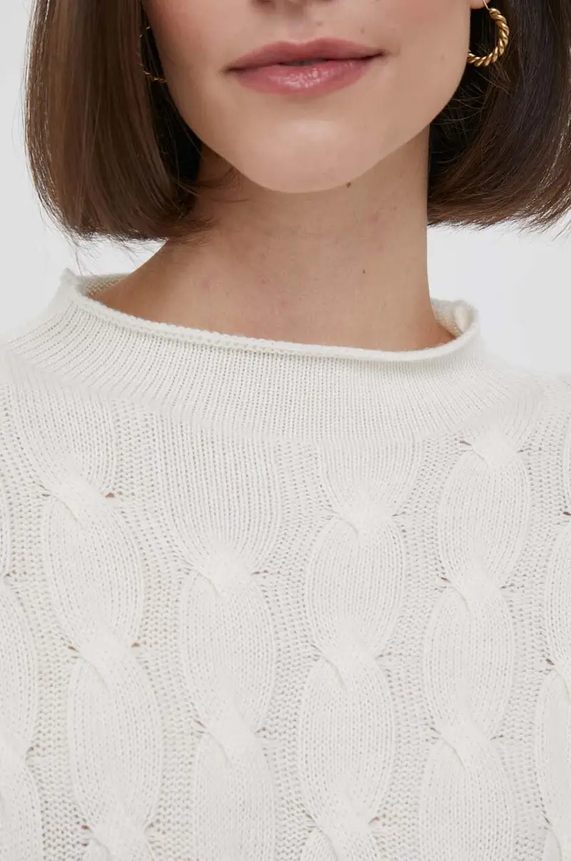 maglione in misto lana donna Beige miniatura 5