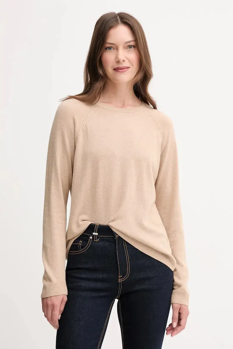 maglione in misto lana donna colore grigio 1035D1P17 Beige