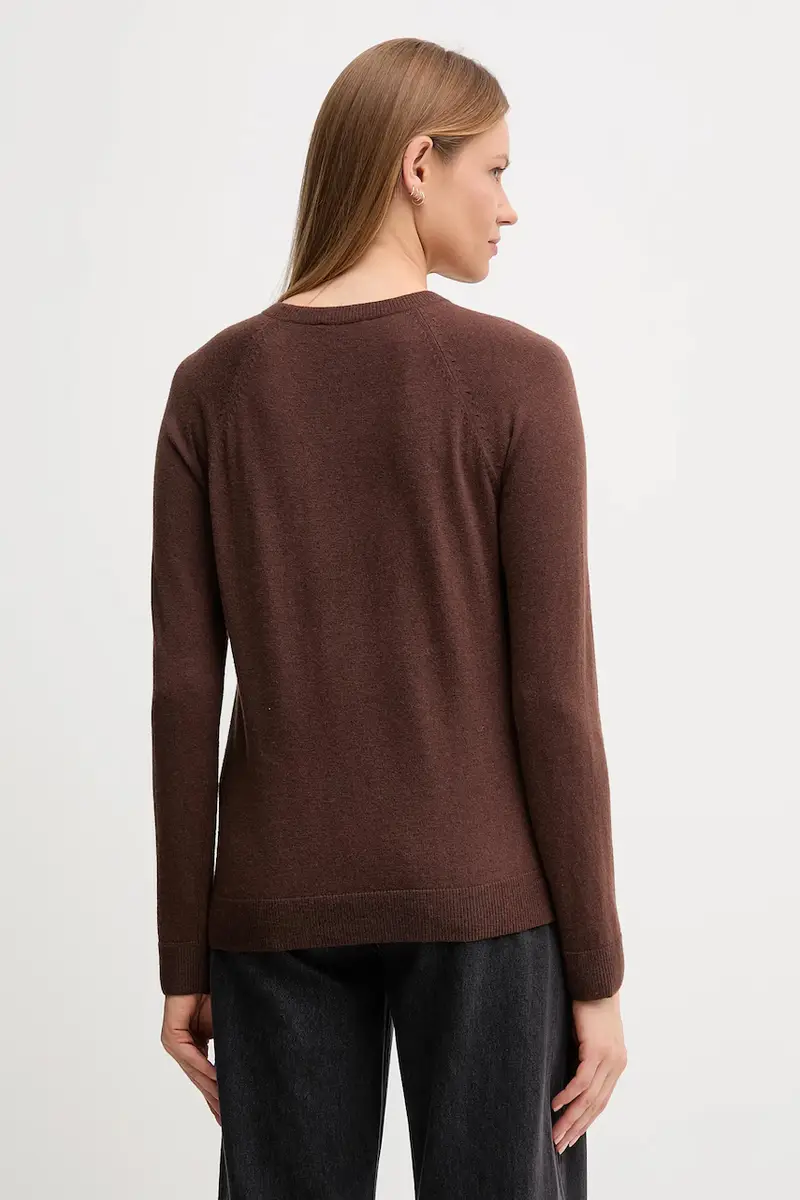 maglione in misto lana donna colore grigio 1035D1P17 Marrone miniatura 3