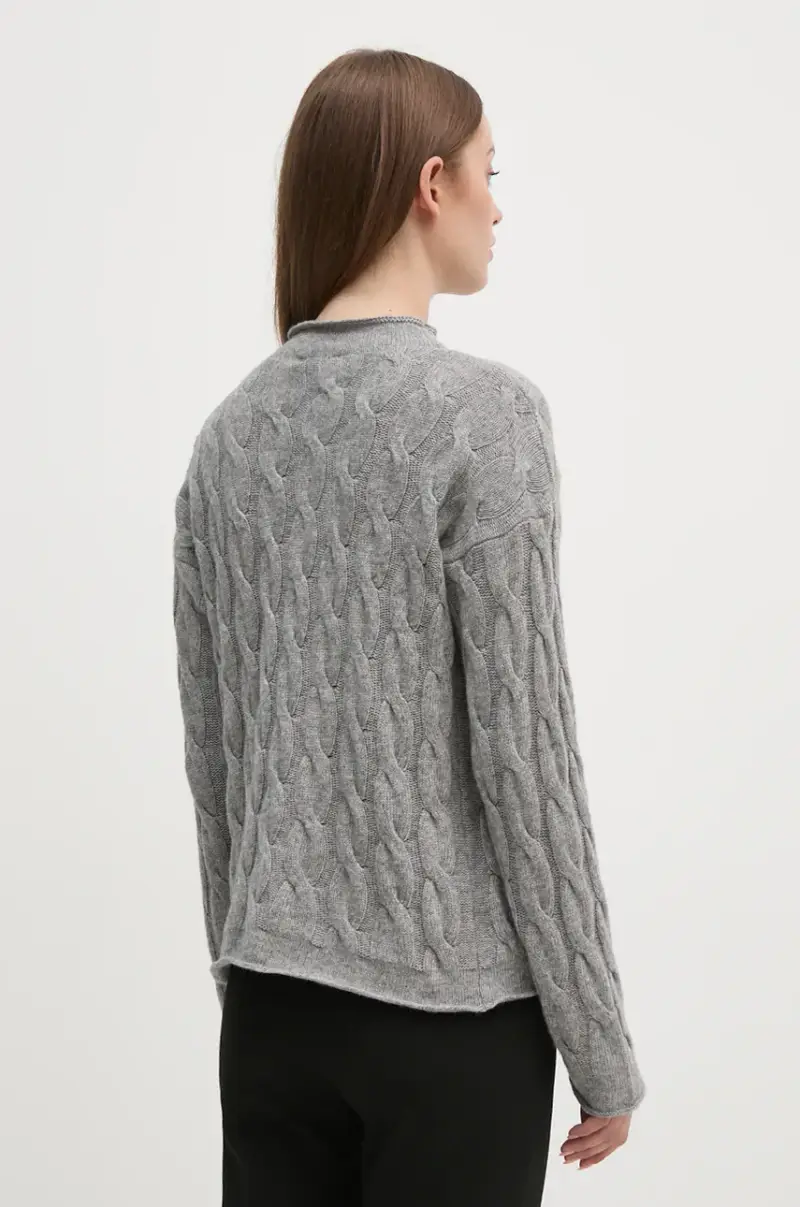 maglione in misto lana donna colore grigio 1335D2467 miniatura 3