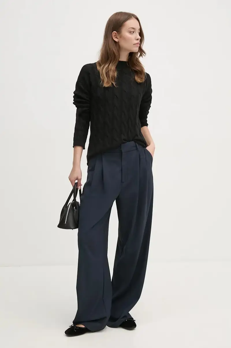 maglione in misto lana donna colore nero 1335D2467 miniatura 2