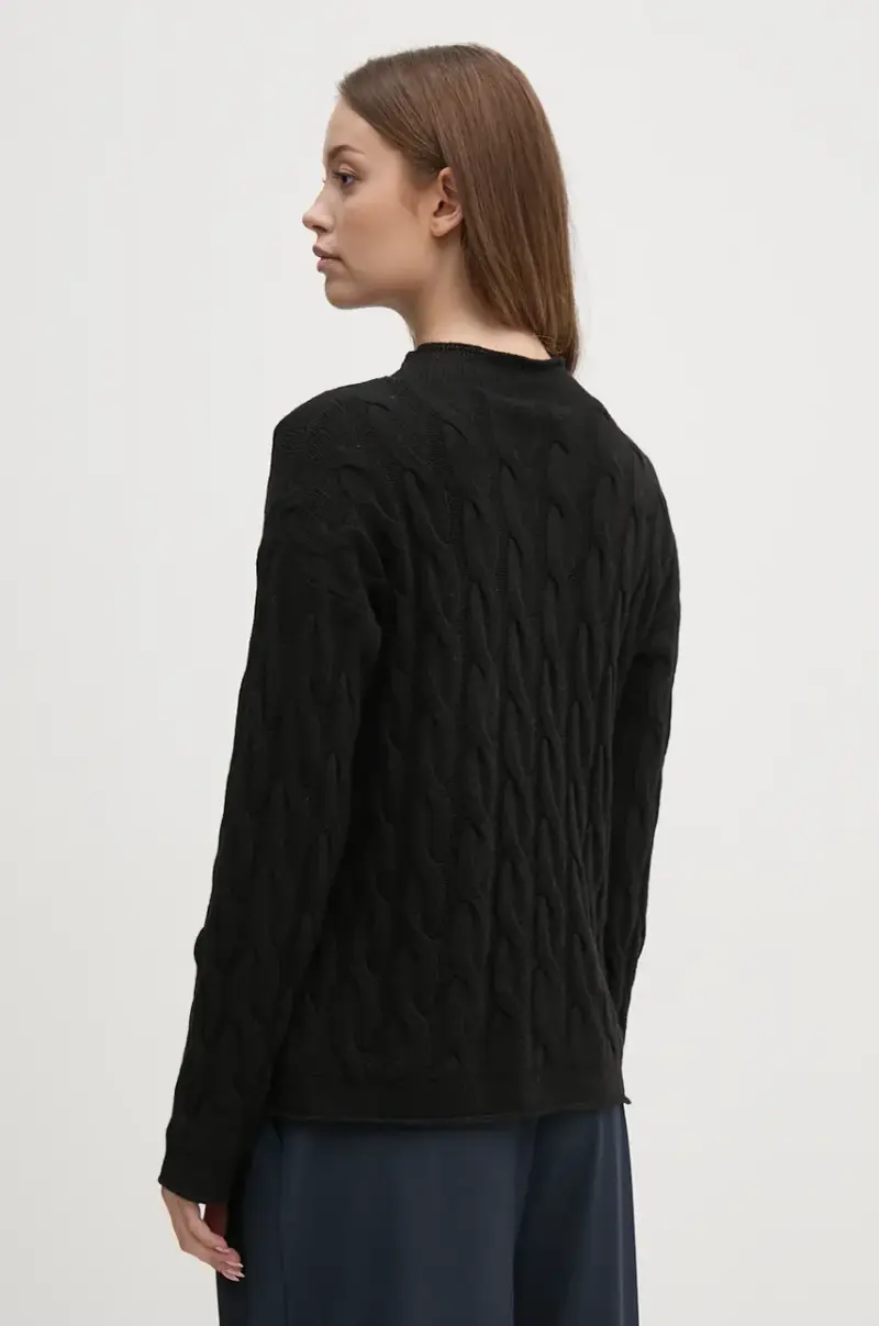 maglione in misto lana donna colore nero 1335D2467 miniatura 3