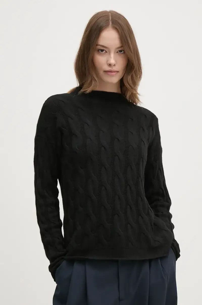 maglione in misto lana donna colore nero 1335D2467