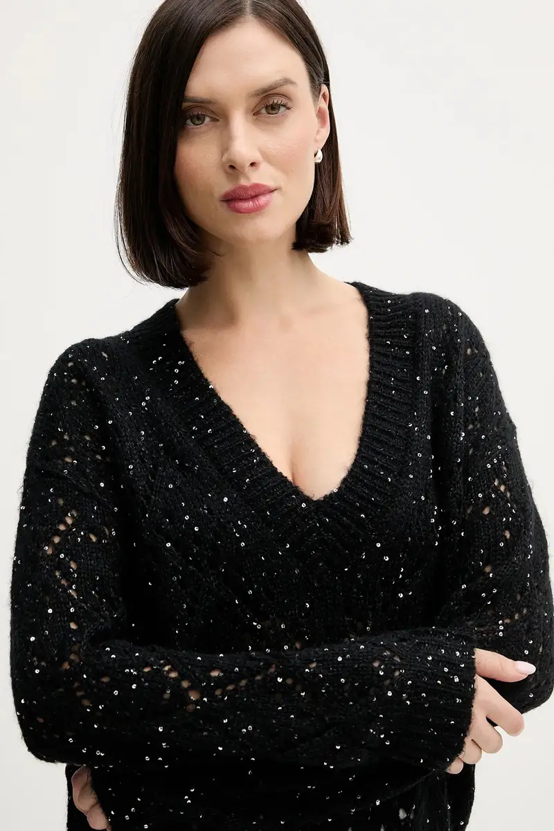 maglione in misto lana Nero miniatura 4