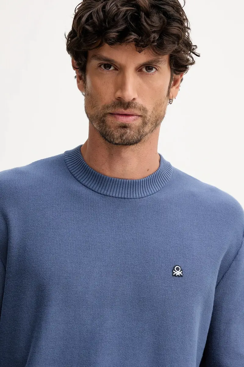 maglione uomo colore blu 1V4KU10AF miniatura 4