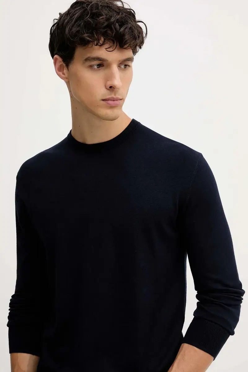 maglione uomo colore blu navy 110XU10A5 miniatura 4