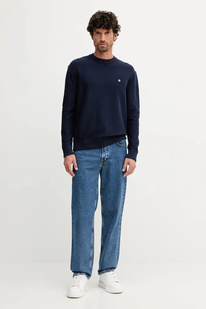 maglione uomo colore blu navy 1V4KU10AF miniatura 2