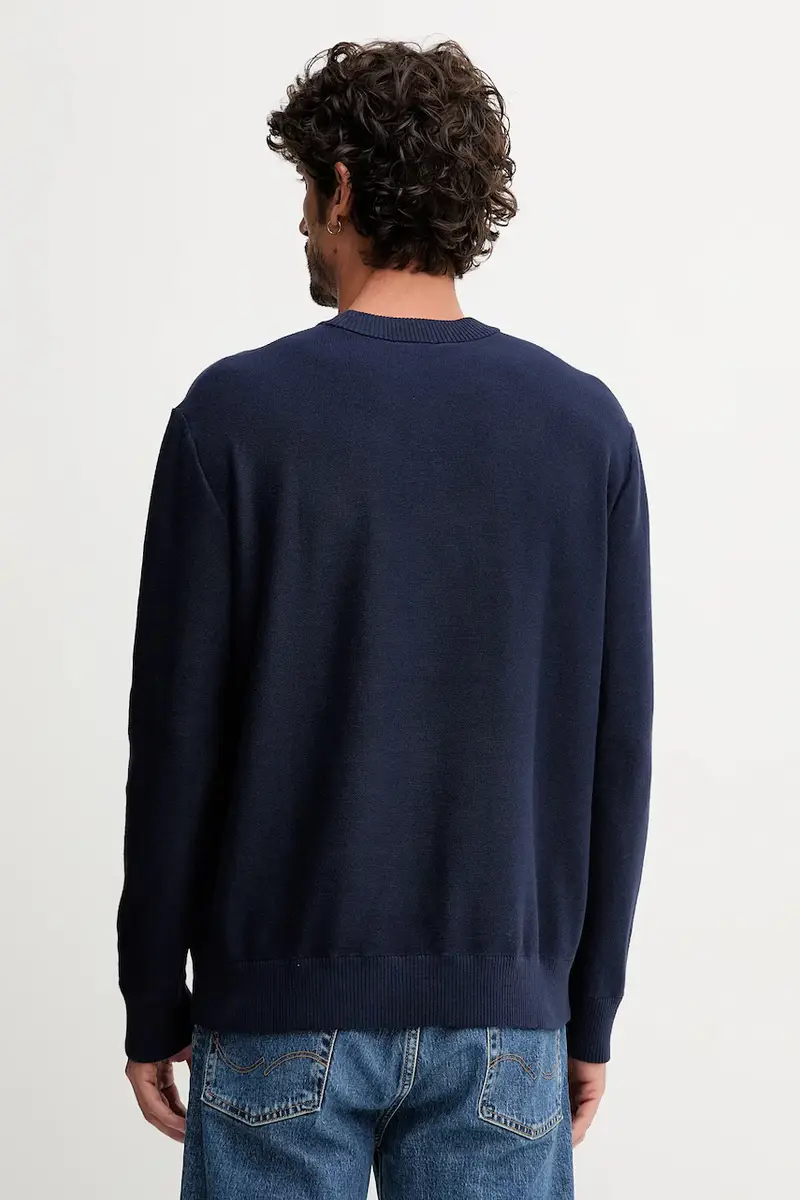 maglione uomo colore blu navy 1V4KU10AF miniatura 3