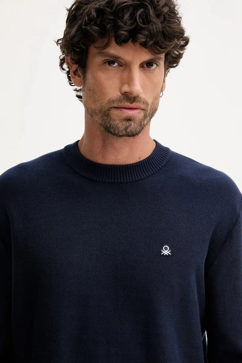 maglione uomo colore blu navy 1V4KU10AF miniatura 4