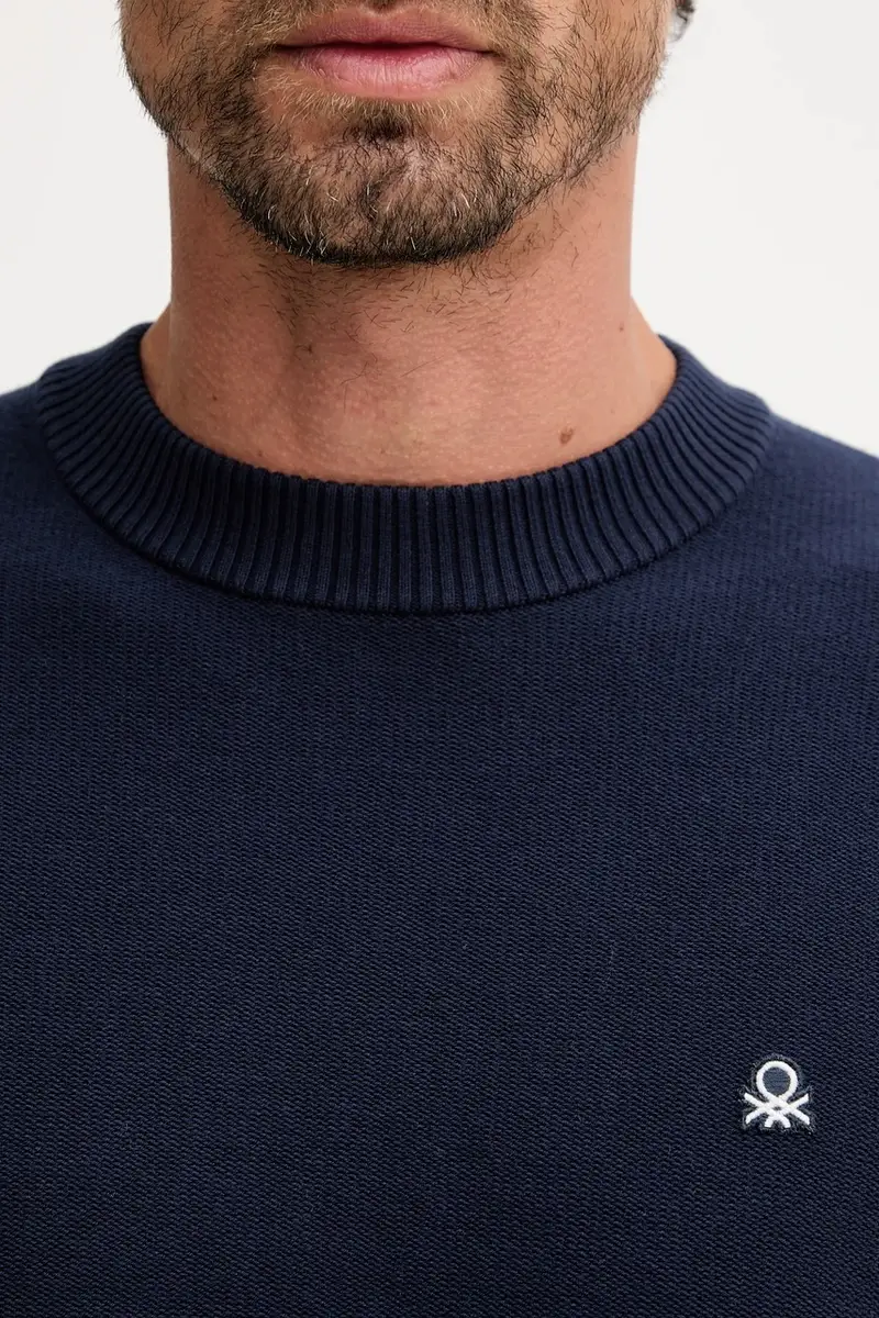 maglione uomo colore blu navy 1V4KU10AF miniatura 5