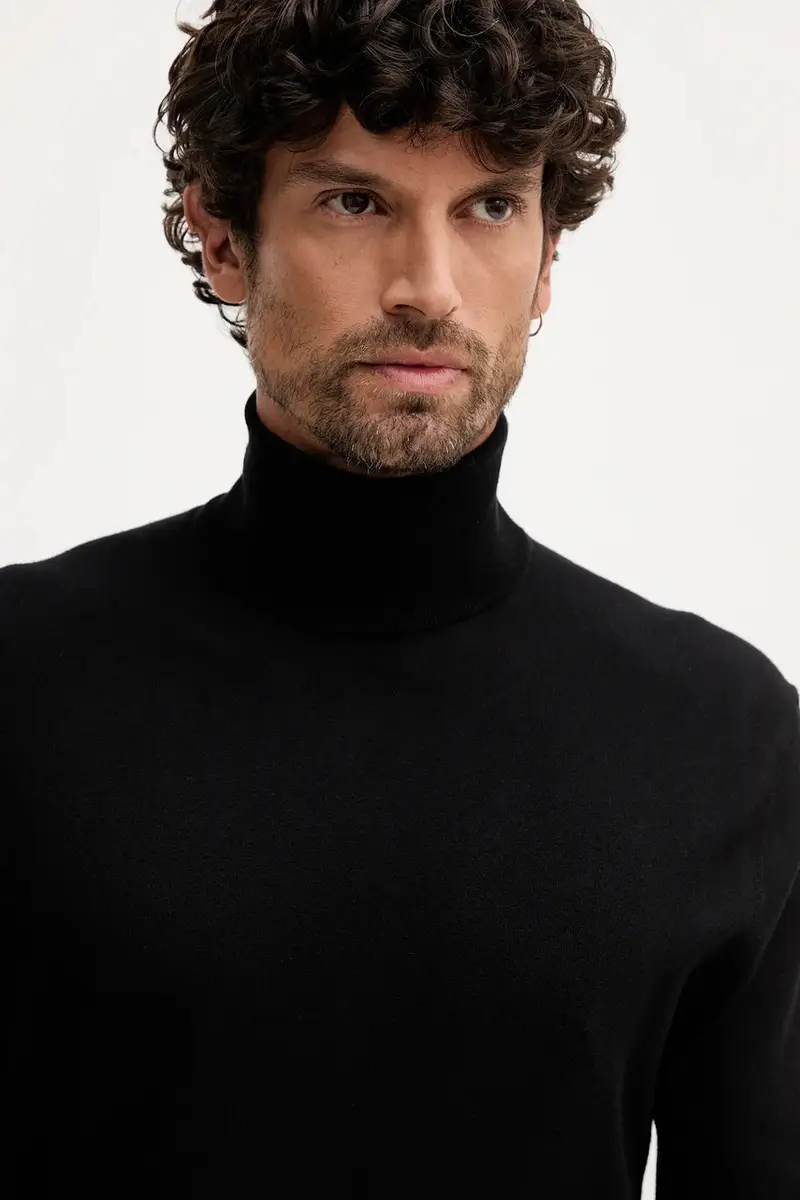 maglione uomo colore nero 110XU2025 miniatura 4