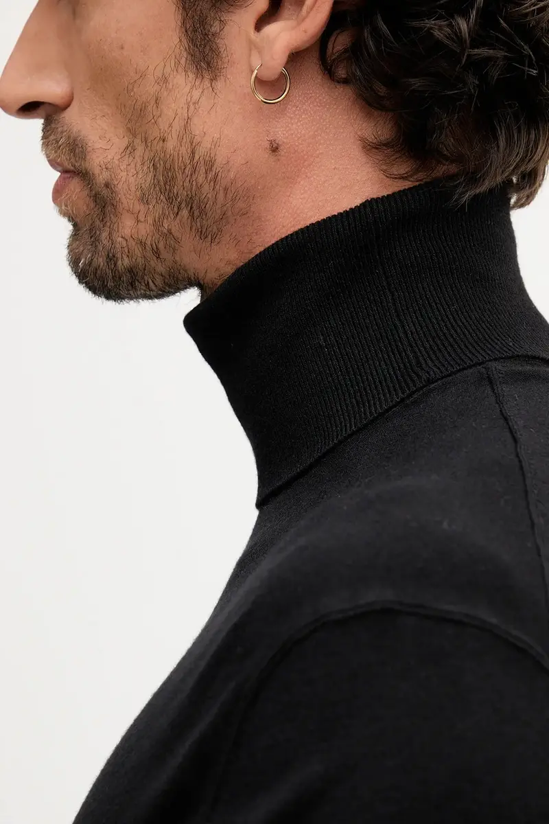 maglione uomo colore nero 110XU2025 miniatura 5