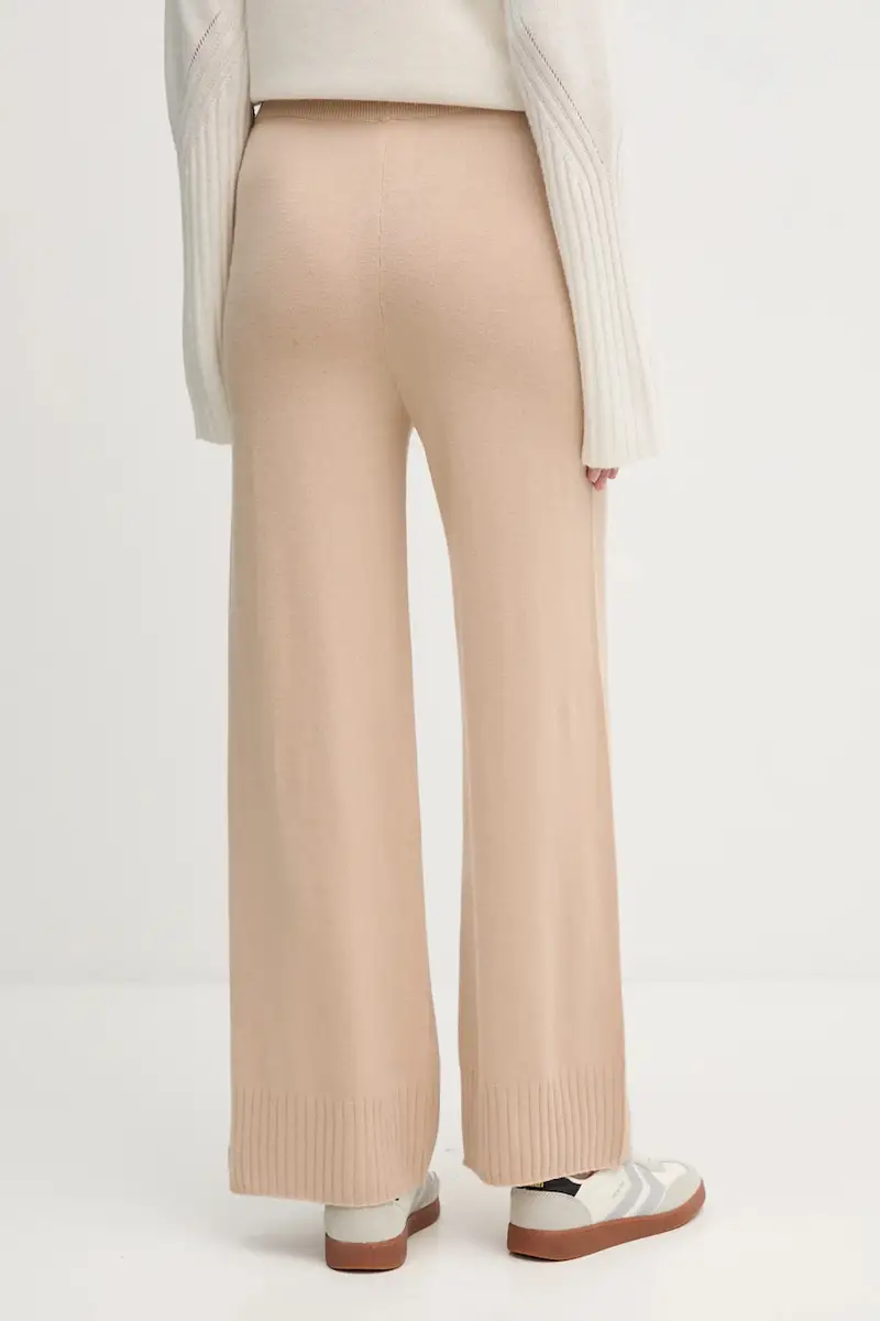 pantaloni con lana colore beige 102HDF00Z miniatura 3