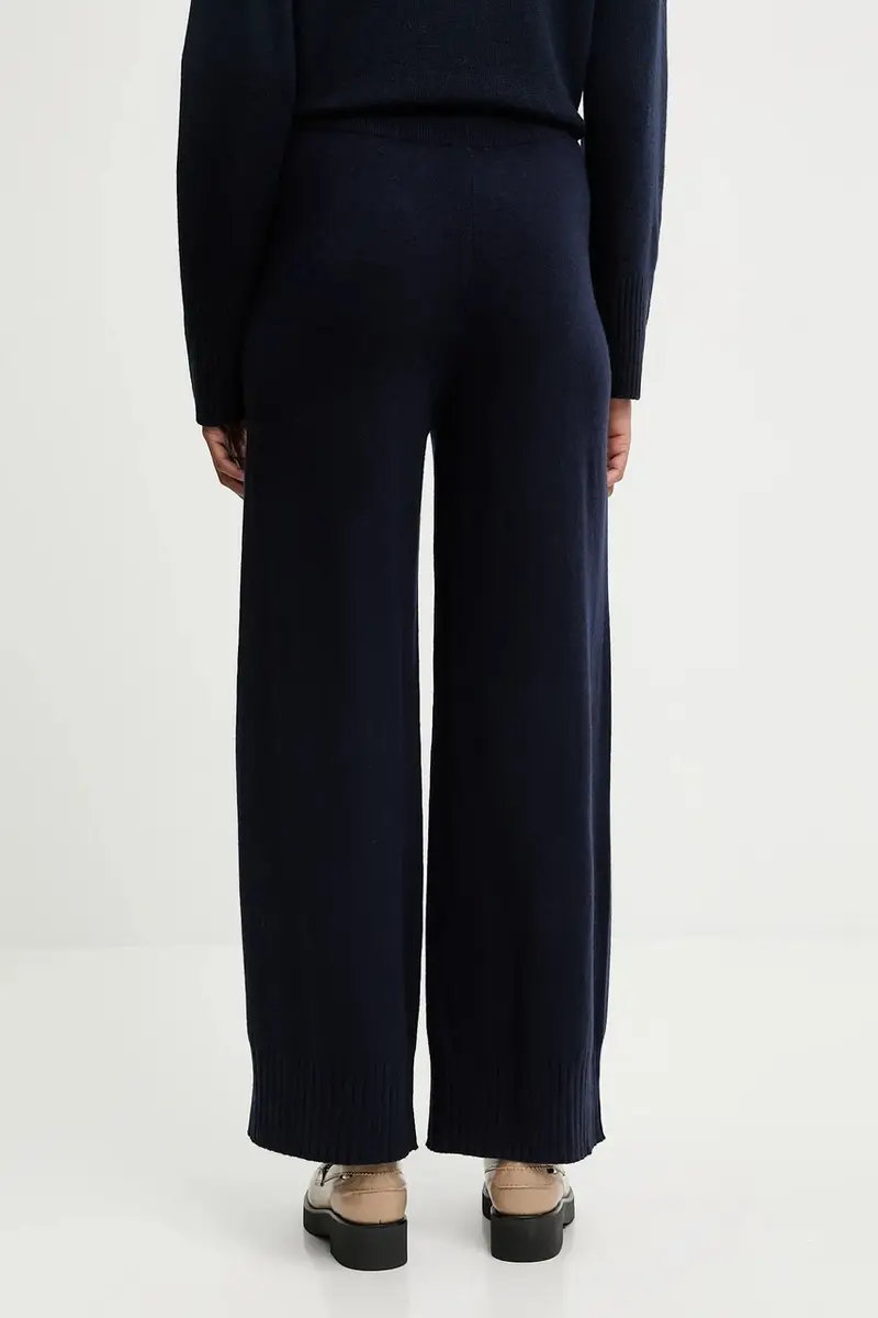 pantaloni con lana colore blu navy 102HDF00Z miniatura 3