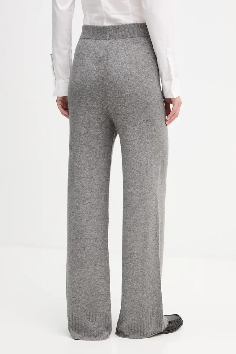 pantaloni con lana colore grigio 102HDF00Z miniatura 3