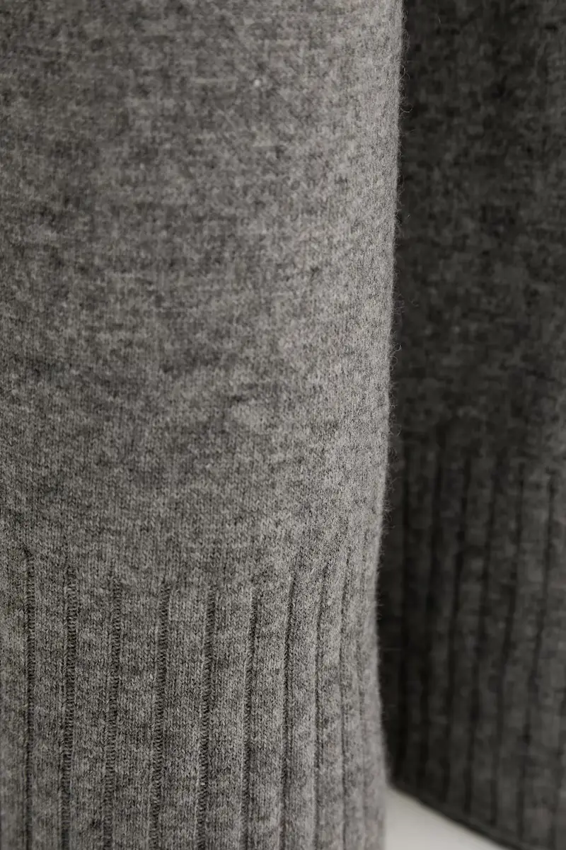 pantaloni con lana colore grigio 102HDF00Z miniatura 4