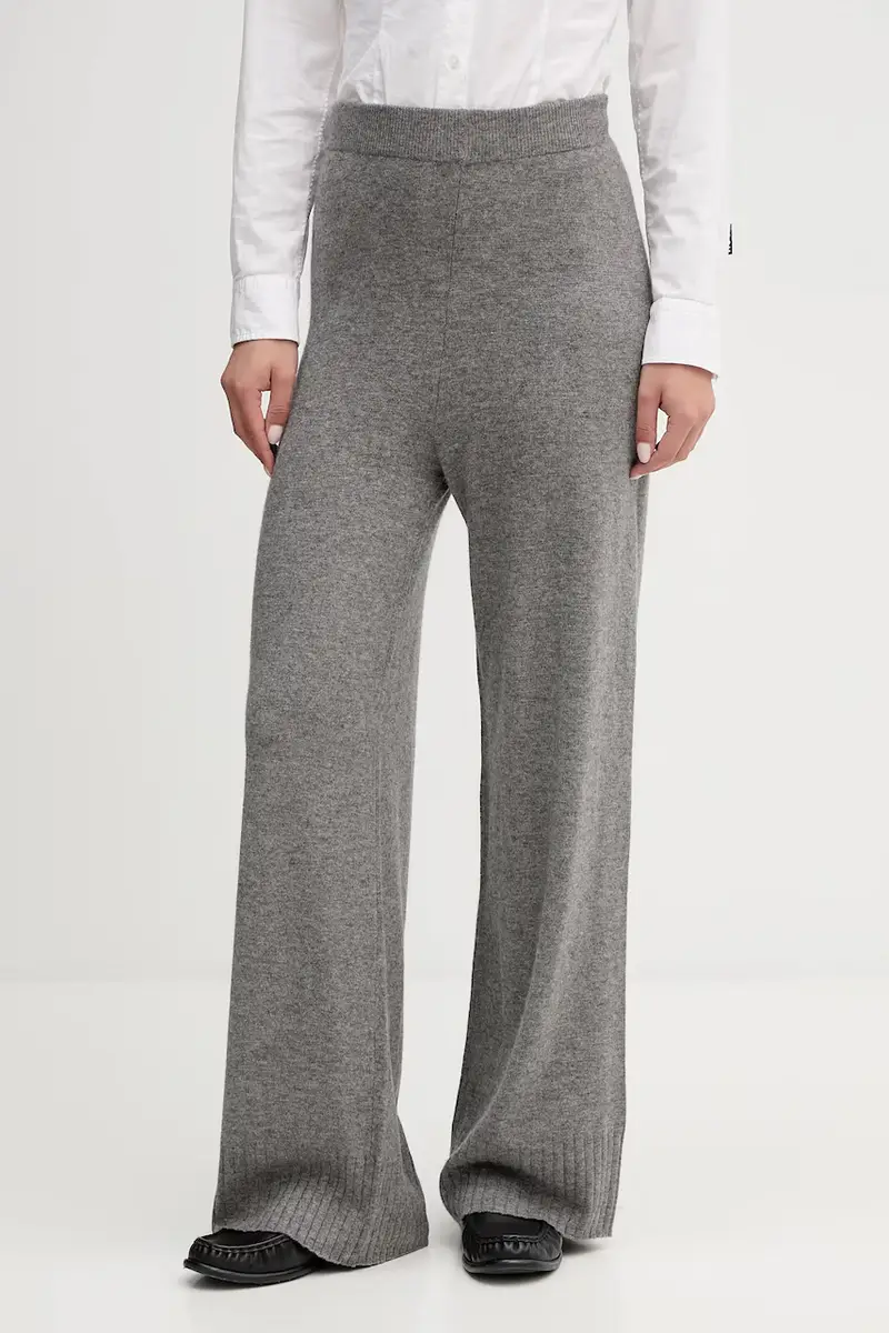 pantaloni con lana colore grigio 102HDF00Z