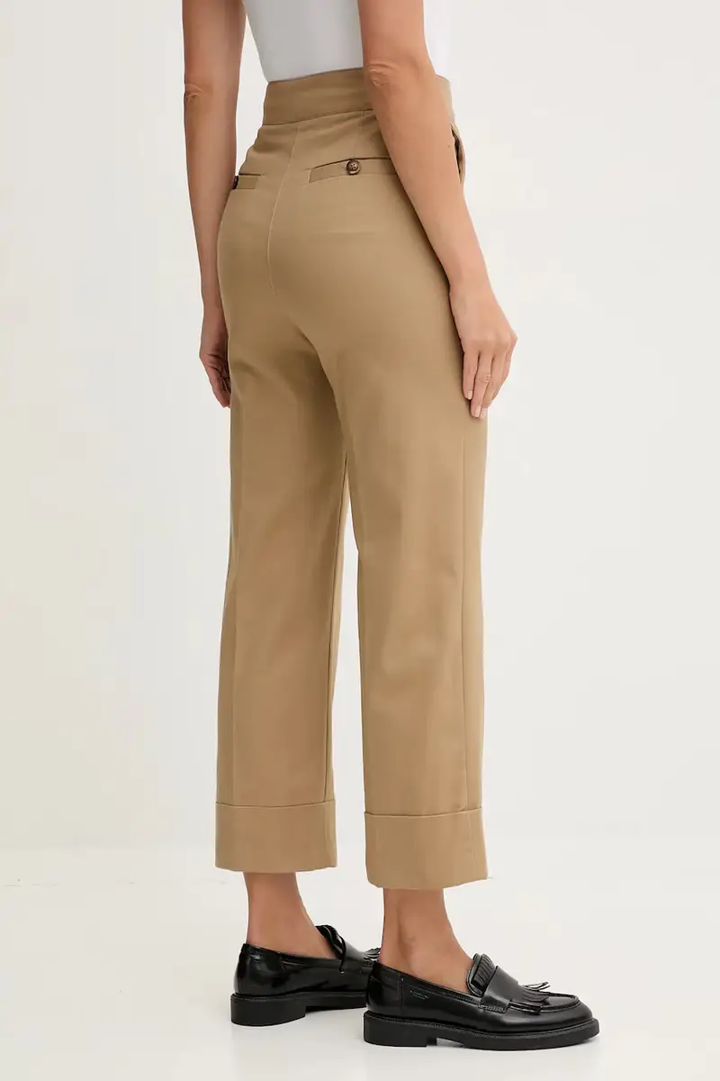 pantaloni donna colore beige 4SJCDF07J miniatura 3