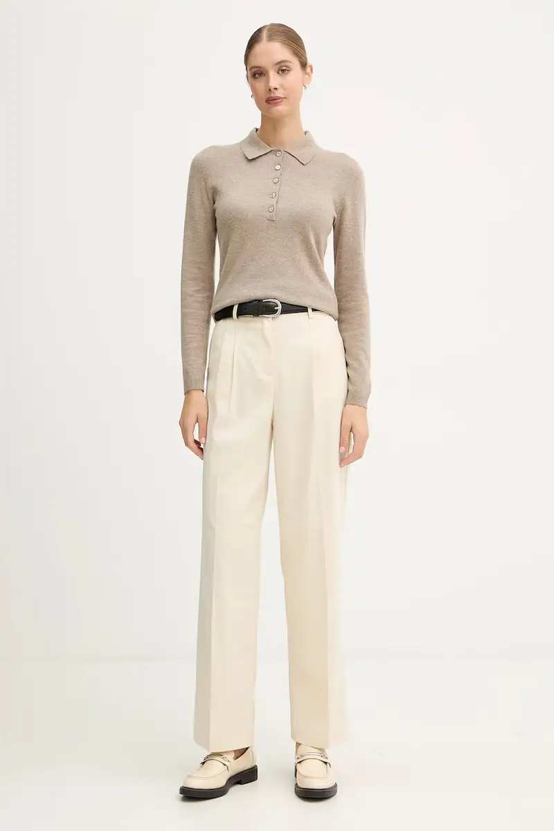 pantaloni donna colore beige 4YVXDF09R miniatura 2