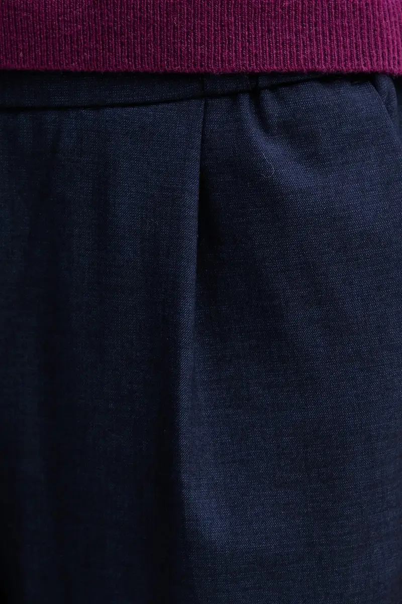 pantaloni donna colore blu navy 4962DF079 miniatura 4