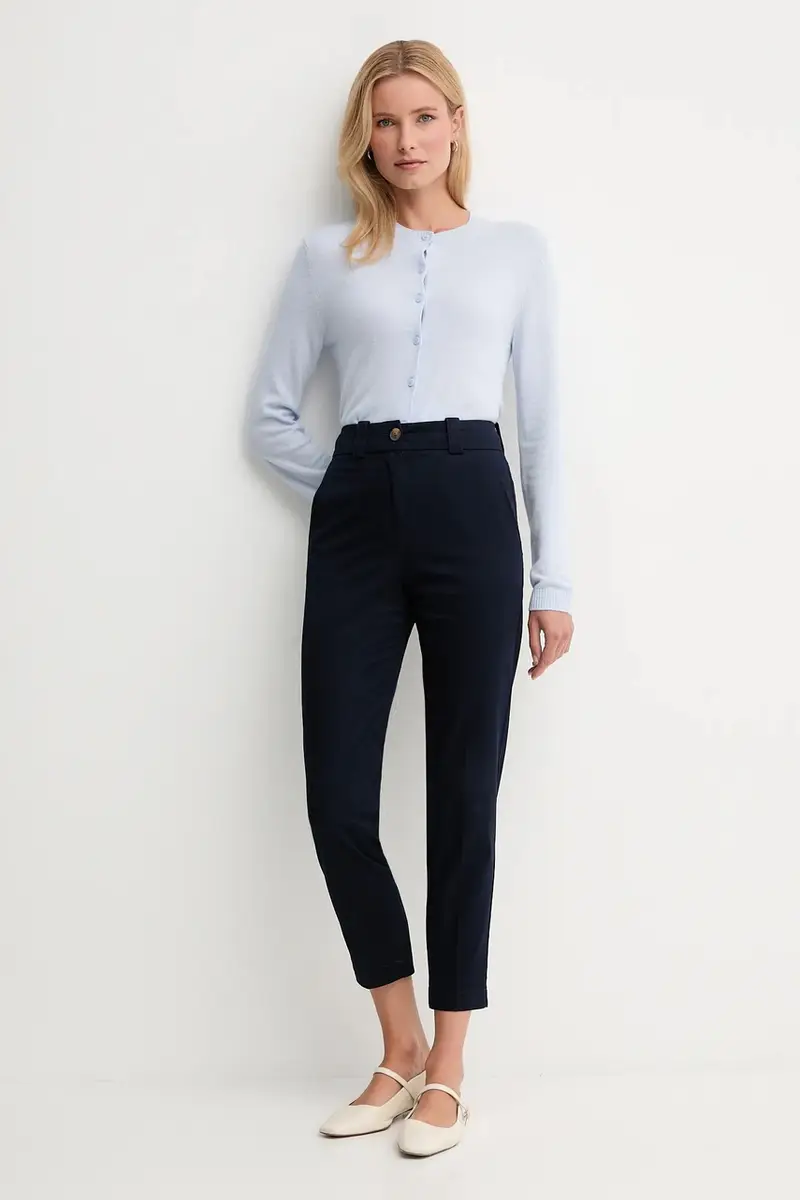 pantaloni donna colore blu navy 4FRXDF096 miniatura 2