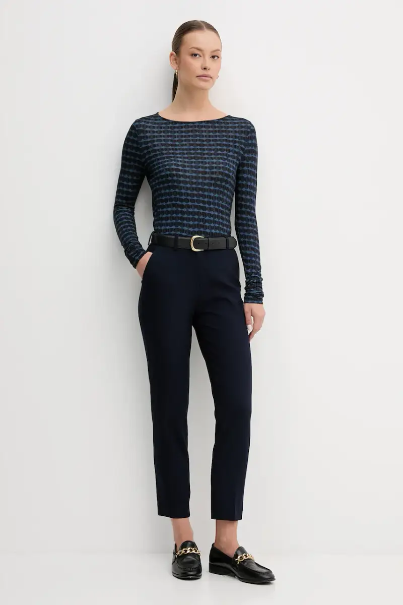 pantaloni donna colore blu navy 4L4H557R4 miniatura 2