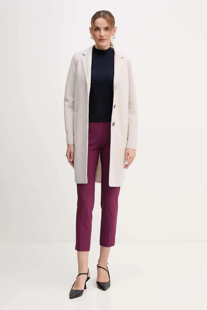 pantaloni donna colore blu navy 4L4H557R4 Violetto miniatura 2