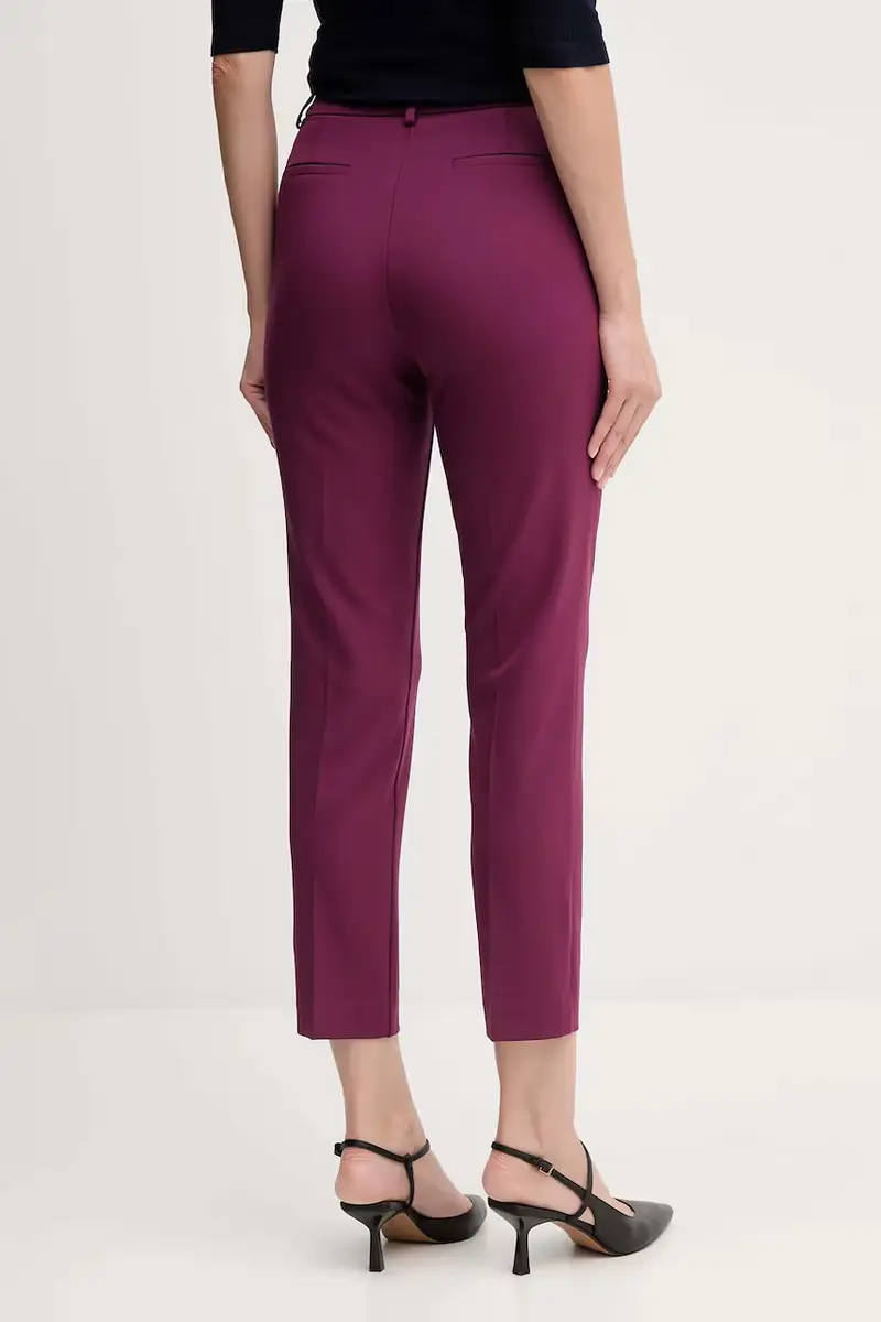 pantaloni donna colore blu navy 4L4H557R4 Violetto miniatura 3