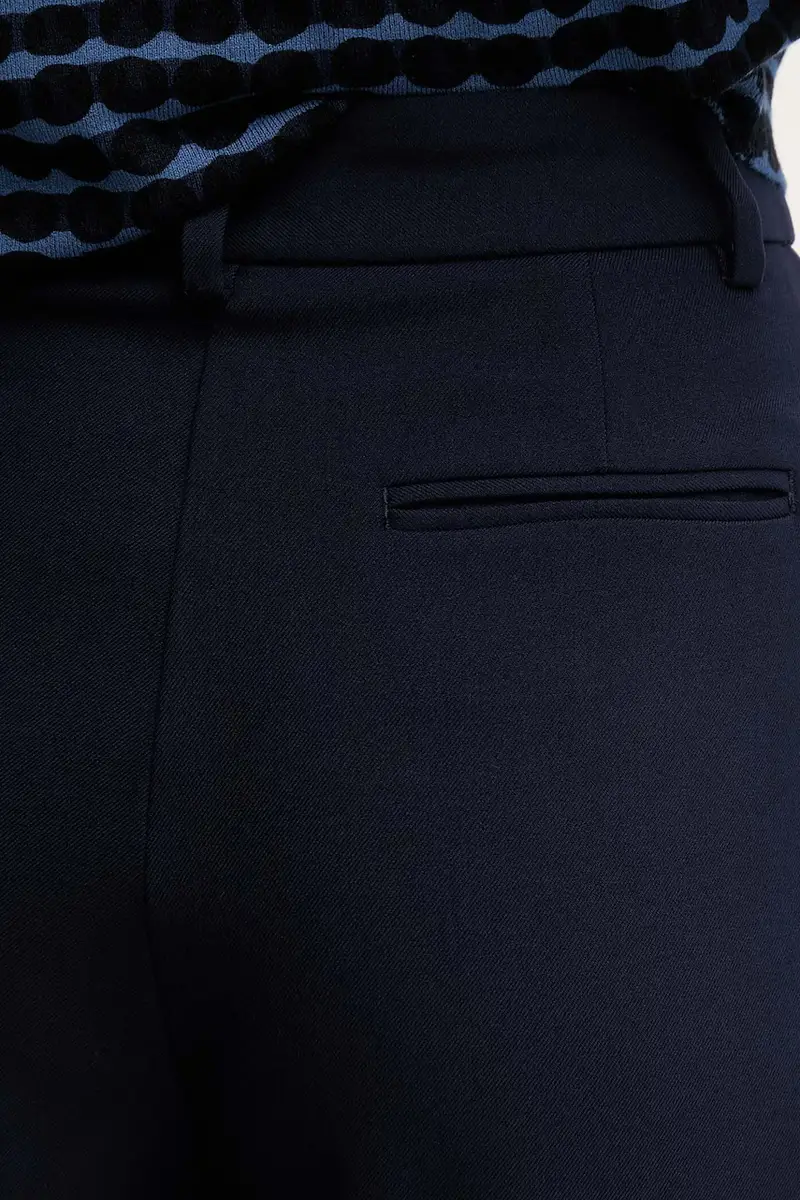 pantaloni donna colore blu navy 4L4HDF07F miniatura 4