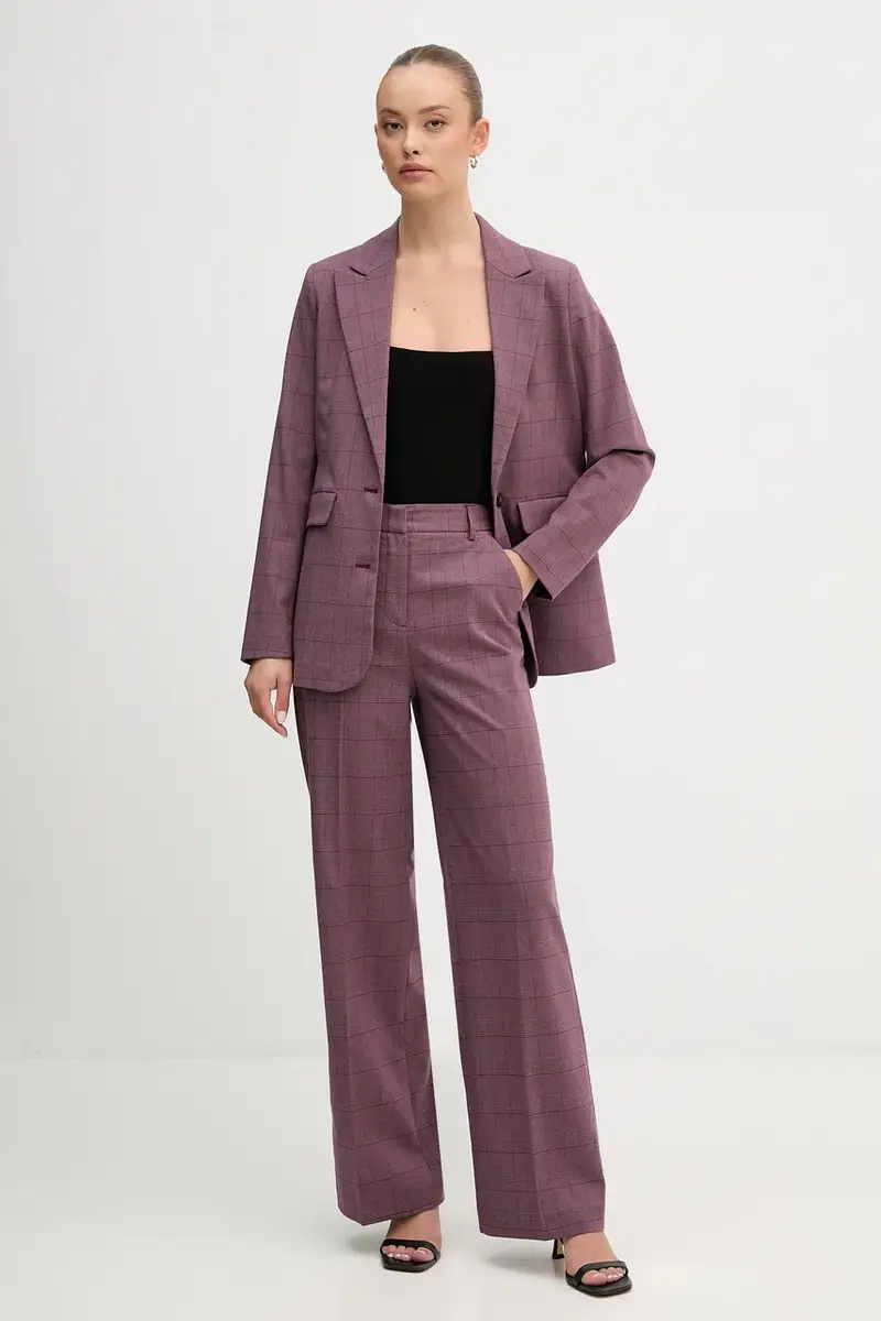 pantaloni donna colore granata 4X8MDF07F miniatura 2