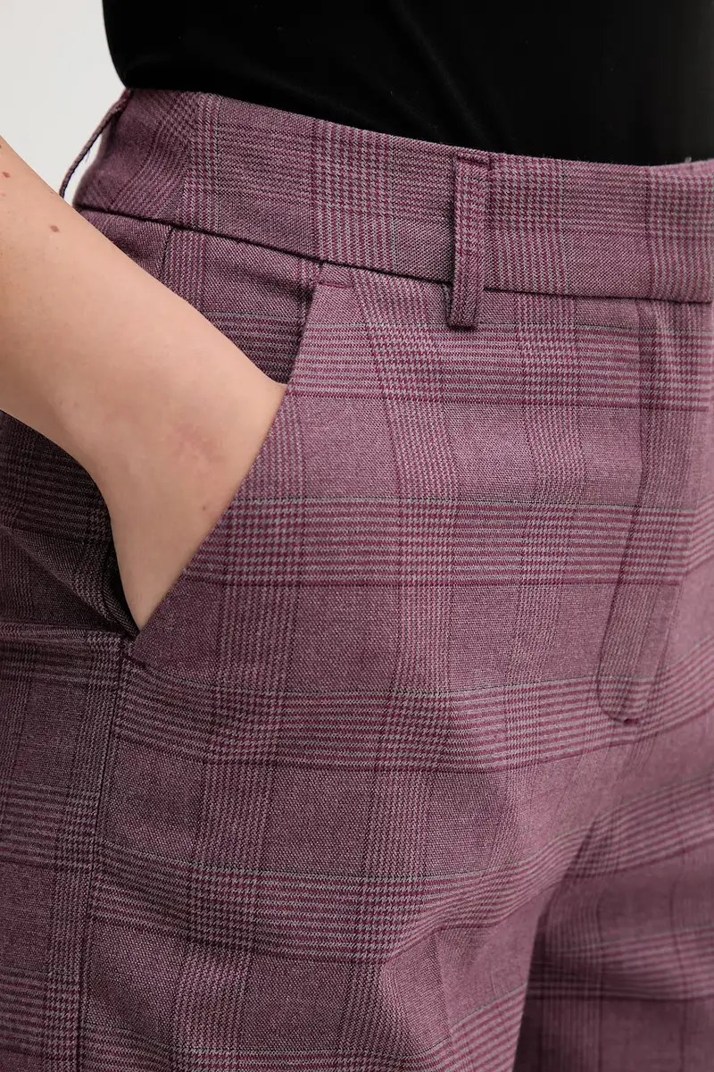 pantaloni donna colore granata 4X8MDF07F miniatura 4