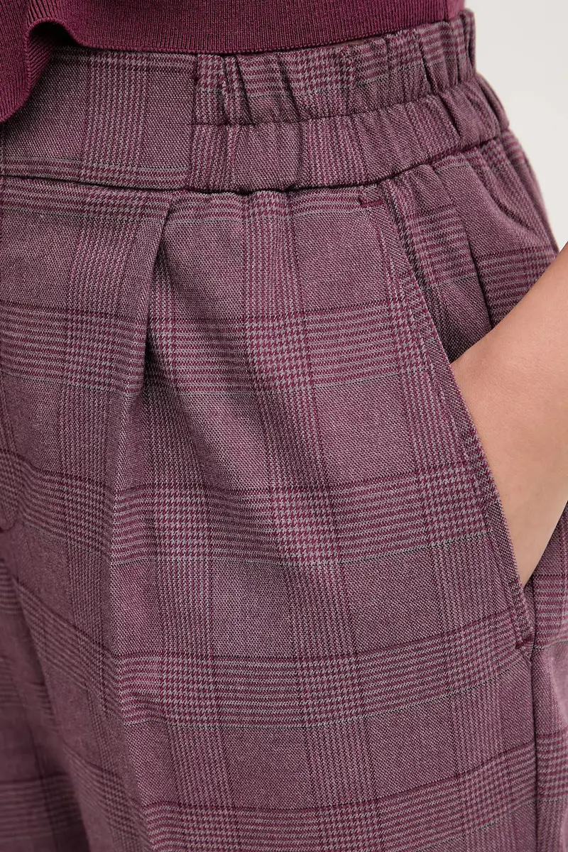 pantaloni donna colore granata 4X8MDF081 miniatura 4