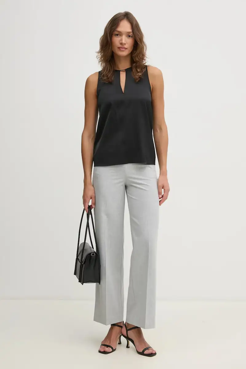 pantaloni donna colore grigio 4R4CDF08H miniatura 2