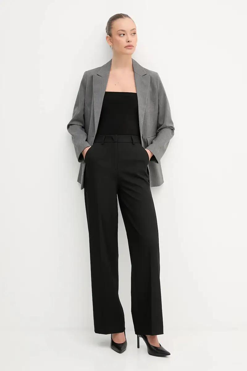 pantaloni donna colore nero 4L4HDF07F miniatura 2