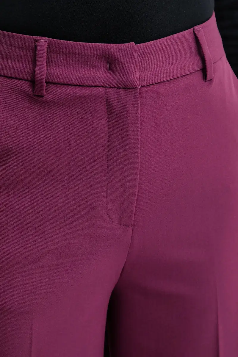 pantaloni donna colore violetto 4L4HDF07F miniatura 4