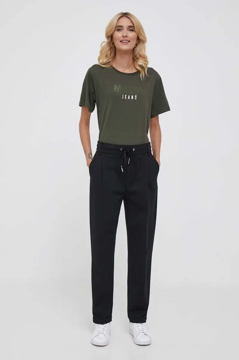 pantaloni donna Nero miniatura 2