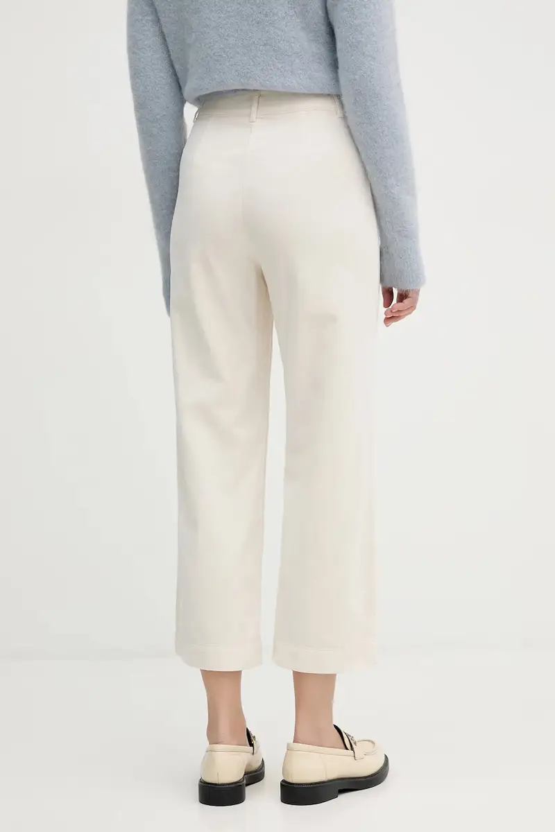 pantaloni in cotone donna colore beige 494BDE02I miniatura 3