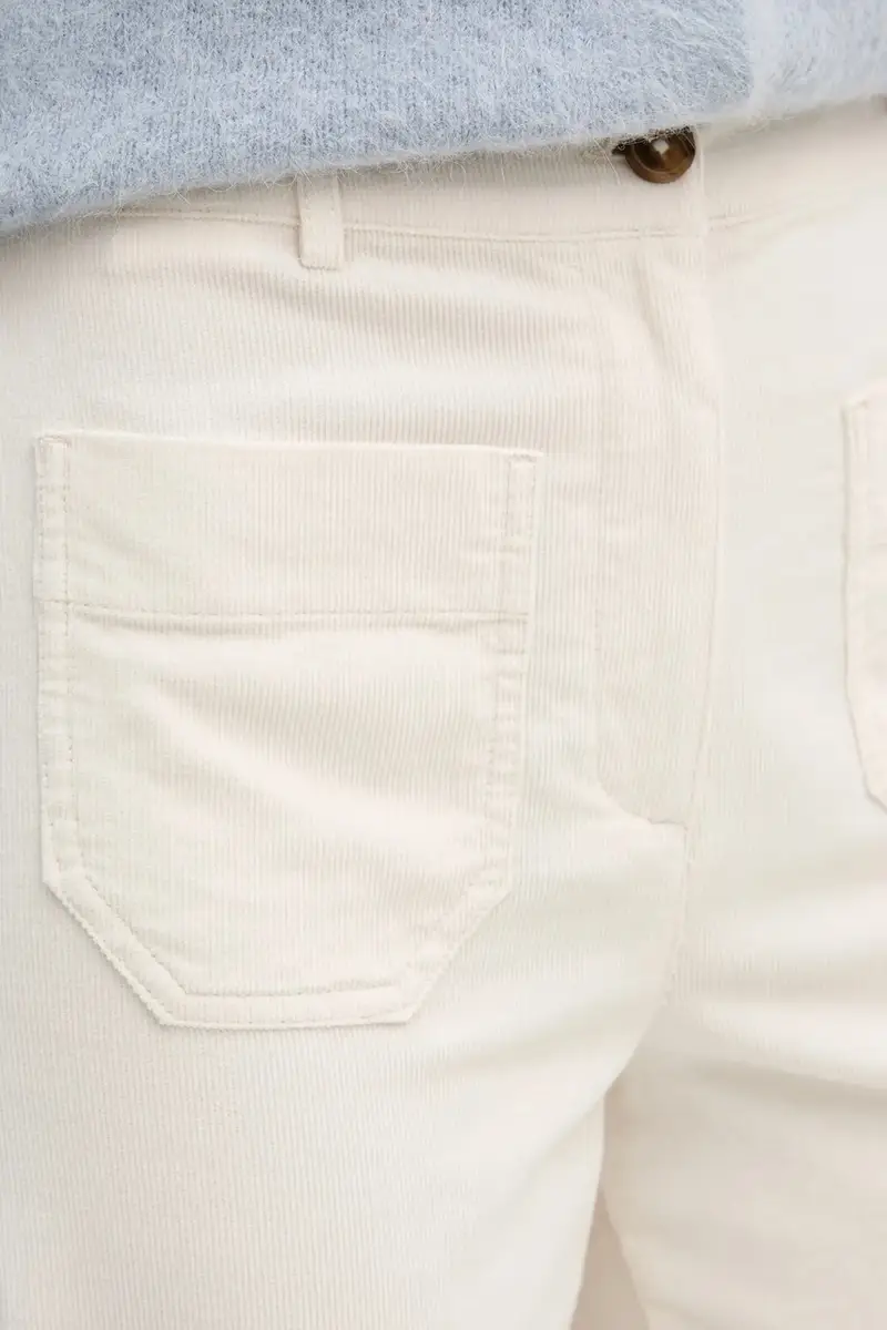 pantaloni in cotone donna colore beige 494BDE02I miniatura 4