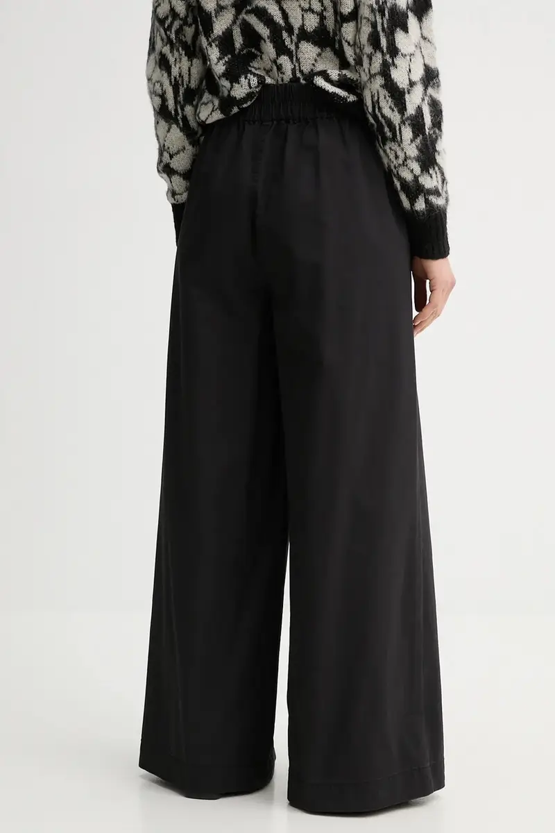 pantaloni in cotone donna colore nero 4PAXDF0A4 miniatura 3