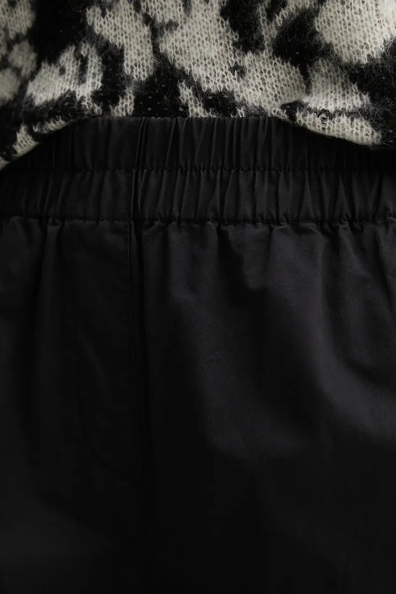 pantaloni in cotone donna colore nero 4PAXDF0A4 miniatura 4