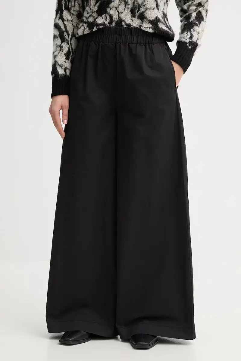 pantaloni in cotone donna colore nero 4PAXDF0A4