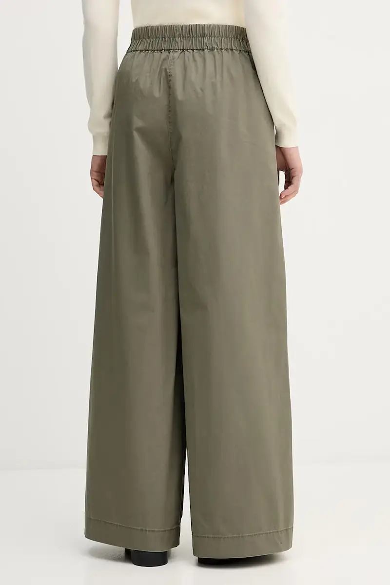 pantaloni in cotone donna colore verde 4PAXDF0A4 miniatura 3