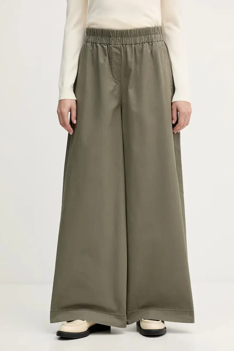 pantaloni in cotone donna colore verde 4PAXDF0A4